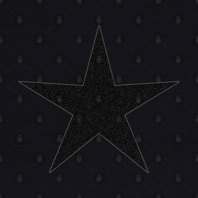 GRAINY SPECKLE SPLATTER PATTERN STAR BLACK by iskybibblle